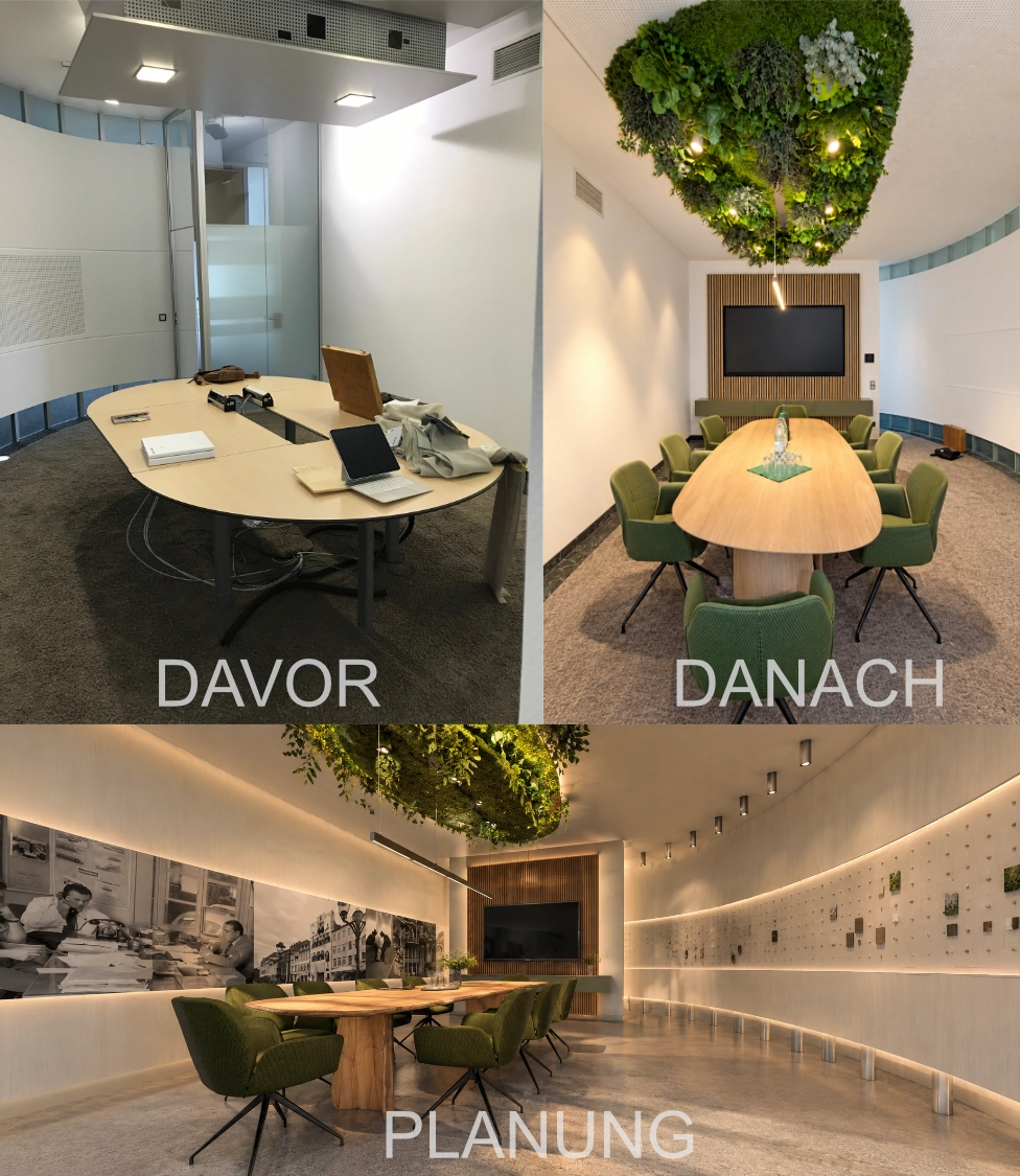 Referenz Klett Ingenieur 3 Schneider Design-Möbel Fellbach, Region Stuttgart Besprechungszimmer Davor Danach Planung 1 Schneider Design-Möbel Fellbach, Region Stuttgart